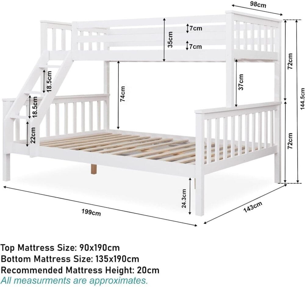 Triple Bunk Bed With Ladder