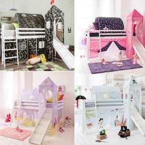 Mid Sleeper Cabin Bed With Slide