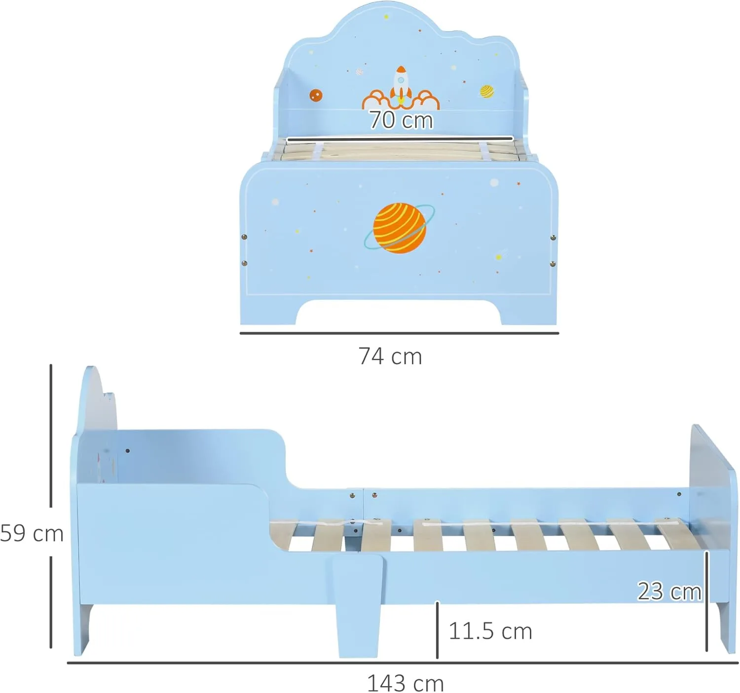 ZONEKIZ Kids Toddler Bed