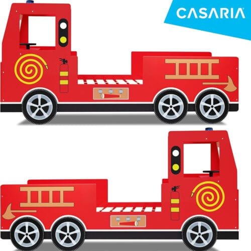 CASARIA® Children's Red Fire Engine Bed
