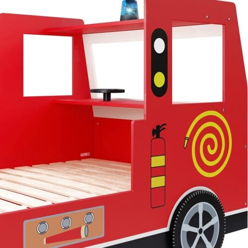 CASARIA® Children's Red Fire Engine Bed