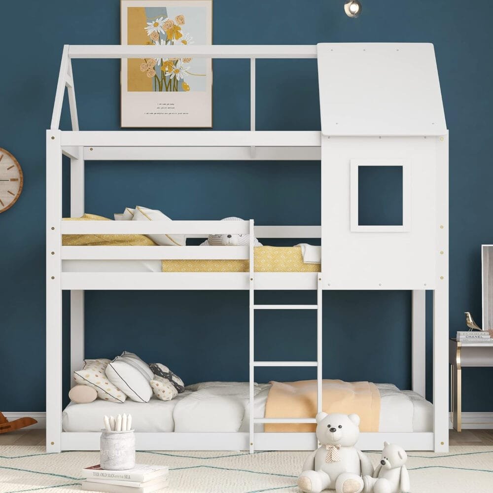 Kids Bunk Bed with Treehouse