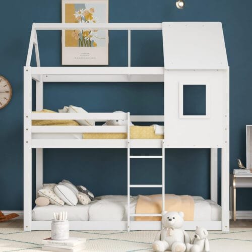 Kids Bunk Bed with Treehouse