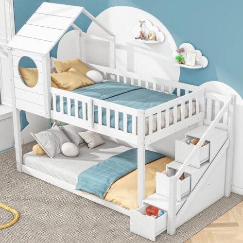 Merax Wooden Bunk Beds for Kids