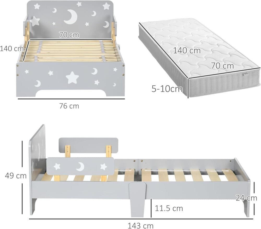 ZONEKIZ Toddler Bed