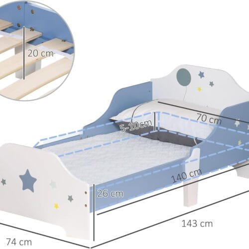 HOMCOM Toddler Bed
