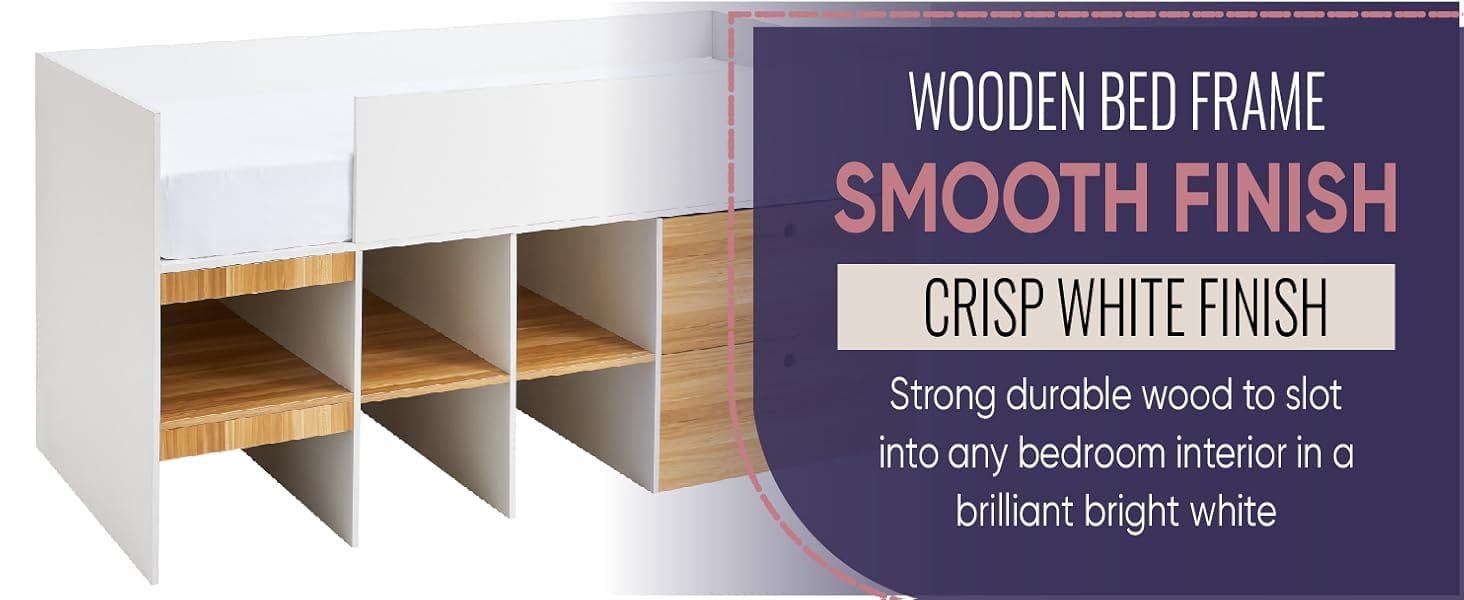 kids children teenagers adults cabin bed mid sleeper with storage