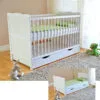White Solid Wood Baby Cot Bed