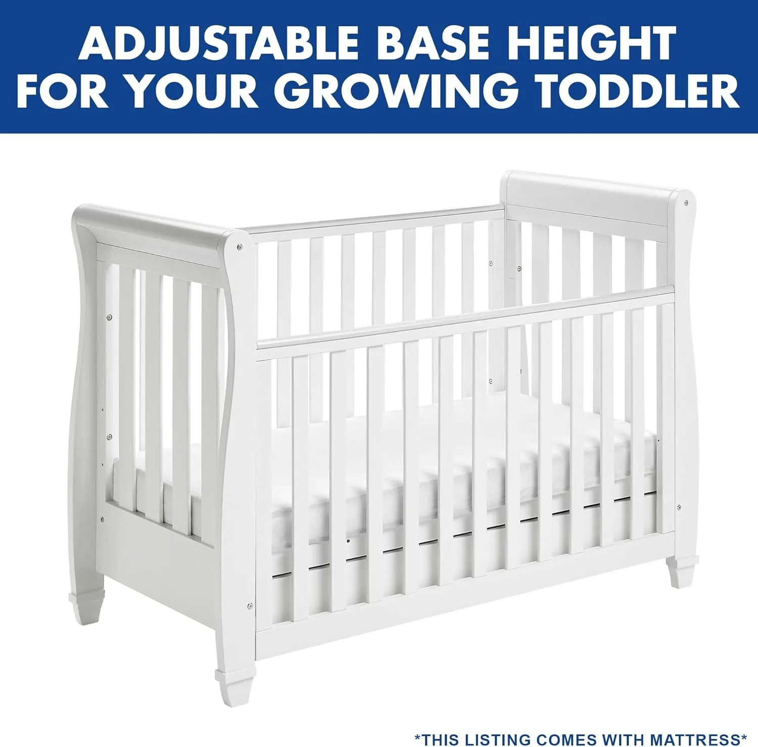 Babymore Eva Sleigh Cot Bed