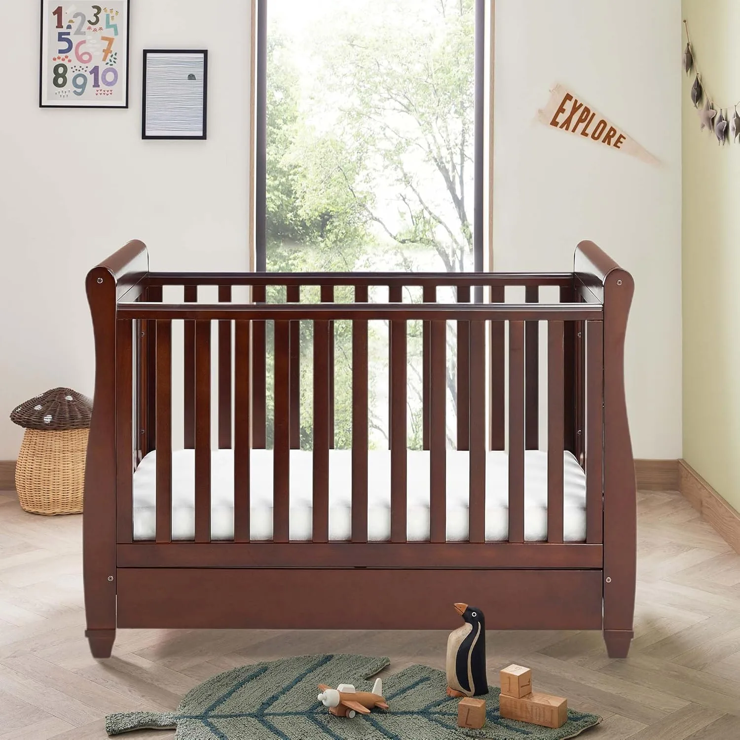 Babymore Eva Sleigh Cot Bed