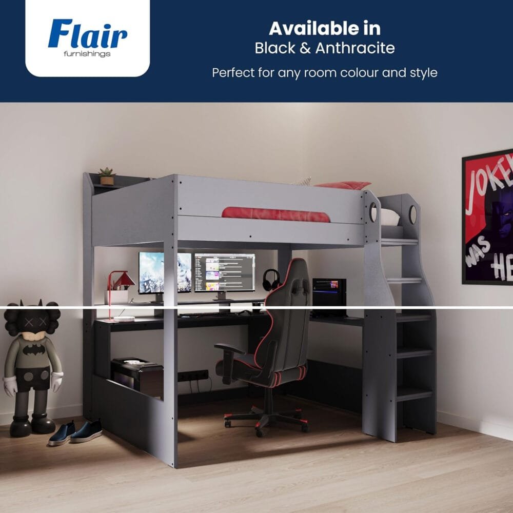 Flair Furnishings Wooden High Sleeper Beds for Kids