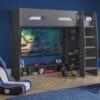 Galaxy Grey Wooden Gaming High Sleeper