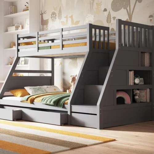 Flair Furnishings Triple Bunk Beds for Kids