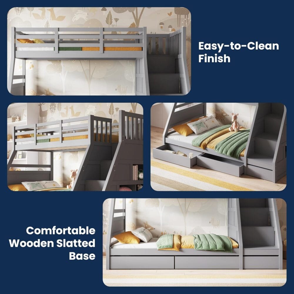 Flair Furnishings Triple Bunk Beds for Kids