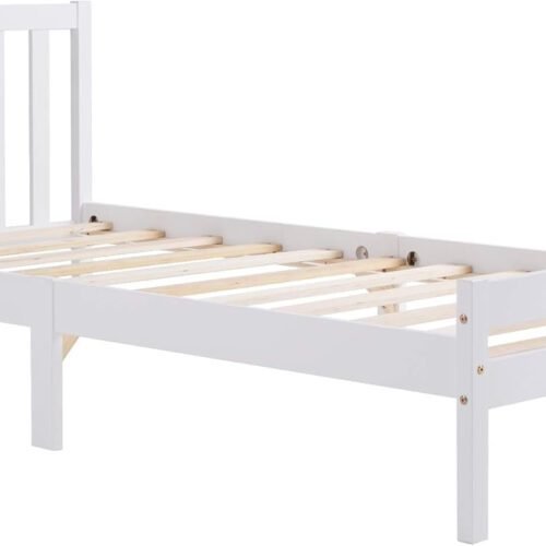 Merax Wooden Bed Frame, Single Bed 3ft Solid Wooden Bed Frame Merax Wooden Bed Frame, Single Bed 3ft Solid Wooden Bed Frame