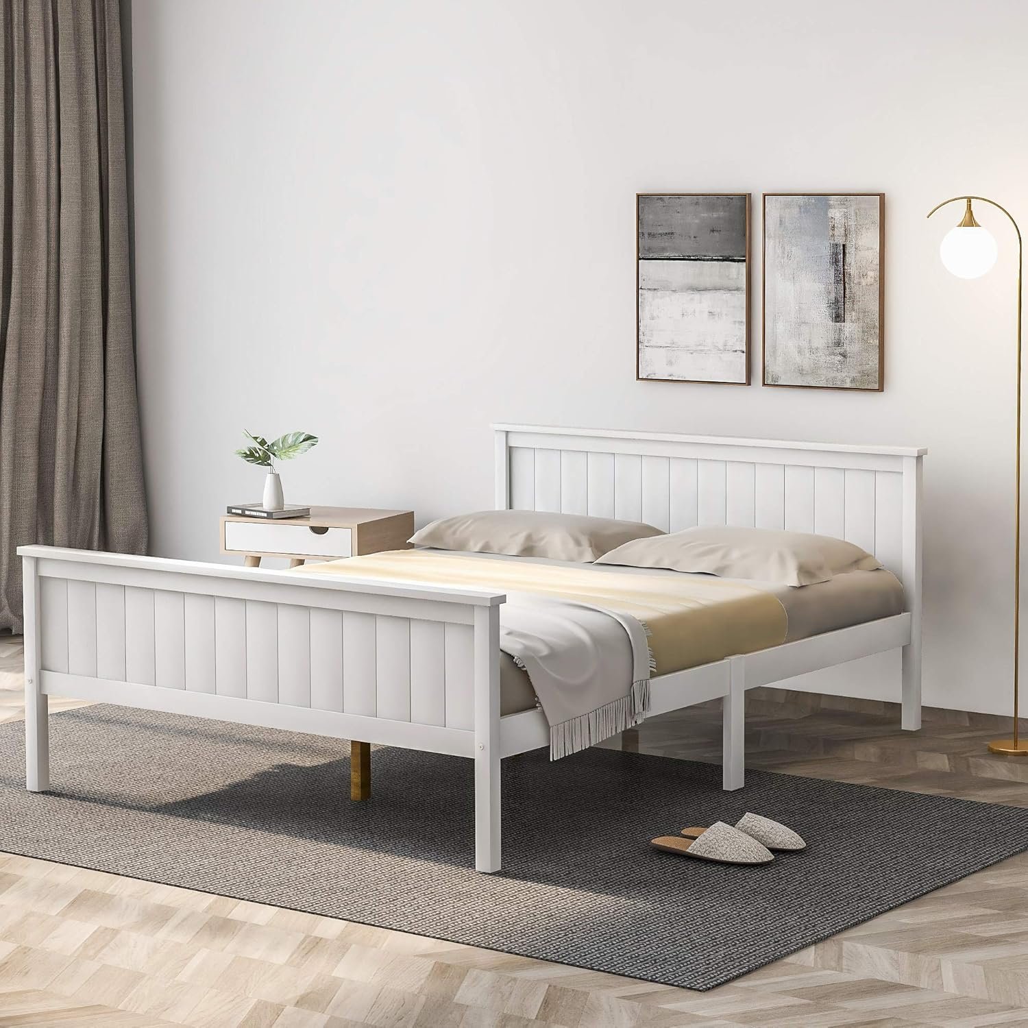 689a6a8e1ec62f3483804b2f9f3c4ed33050eb1ad384b7efe3d63.jpg Merax Wooden Bed Frame, Single Bed 3ft Solid Wooden Bed Frame