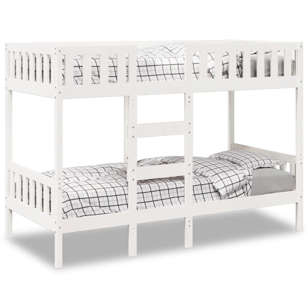 Furniture set, Bunk Bed White 90x200 cm Solid Wood Pine