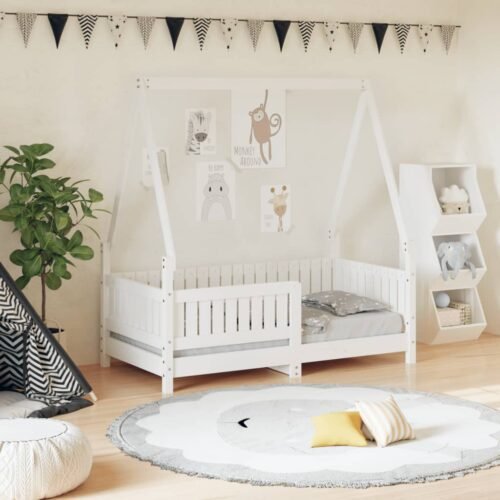 Easy assembly child bed frame Kids Bed Frame White