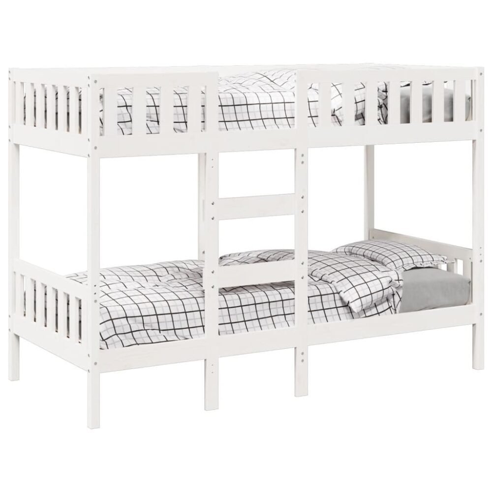 Furniture set, Bunk Bed White 90x200 cm Solid Wood Pine