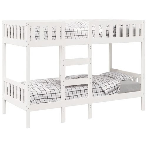 Furniture set, Bunk Bed White 90x200 cm Solid Wood Pine