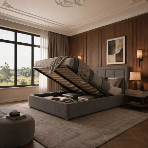 Gia Ottoman Storage Bed - Optional Mattress